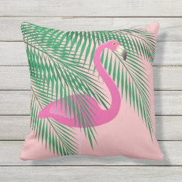 Korallenrotes Flamingo-Kissen - im Freien Kissen