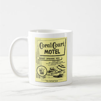 Korallenrotes Gerichts-Motel-klassische Kaffeetasse