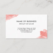 Korallenrotes goldenes ockerhaltiges Aquarell Visitenkarte (Rückseite)