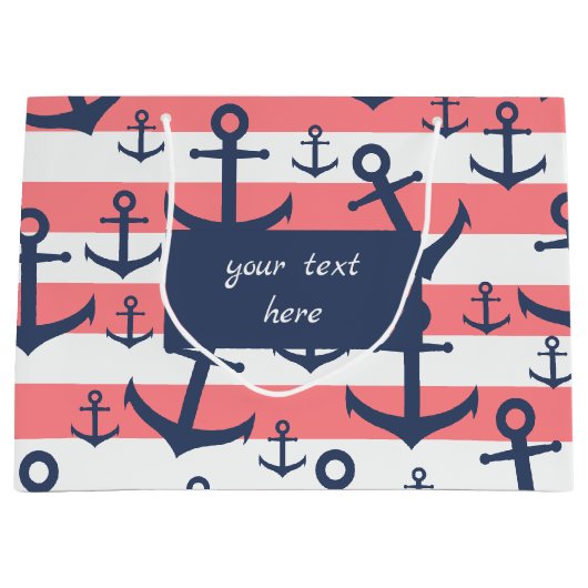 Korallenrotes Große Geschenktüte (Vorderseite)