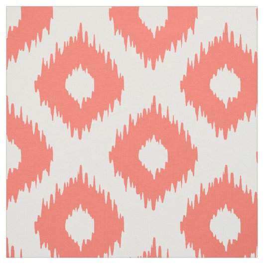 Korallenrotes Ikat Muster Stoff (Muster)