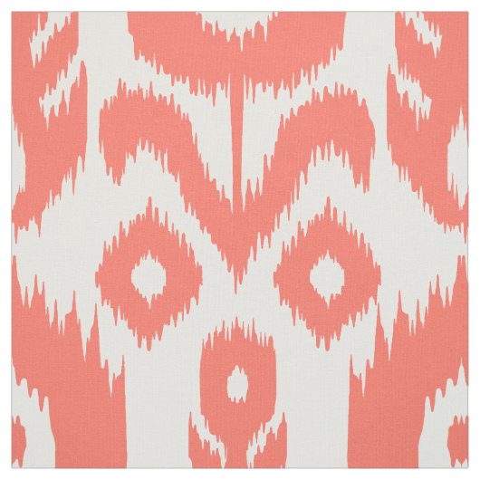 Korallenrotes Ikat Muster Stoff (Muster)