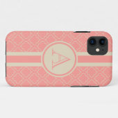 Korallenrotes iPhone 5-Case mit Monogramm Case-Mate iPhone Hülle (Rückseite (Horizontal))