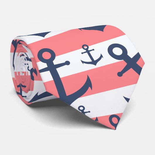 Korallenrotes Krawatte (Gerollt)