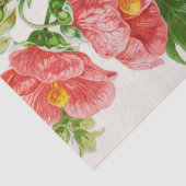 Korallenrotes Malven-Blumen-Kunst-Seidenpapier Seidenpapier (Detail)