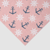 Korallenrotes Marineblauanker- und Seidenpapier (Ausschnitt)