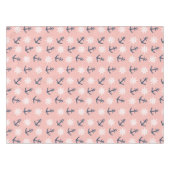 Korallenrotes Marineblauanker- und Tischdecke (Vorderseite (Horizontal))