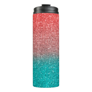 Korallenrotes Melone-orange aquamarines Thermosbecher