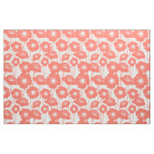 Korallenrotes Mohnblumen-Muster Stoff (Fat Quarter (45,7 x 55,9 cm))