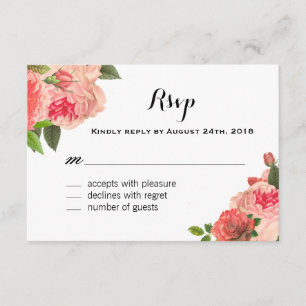 Korallenrotes Peonie auf Tafel UAWG Karten