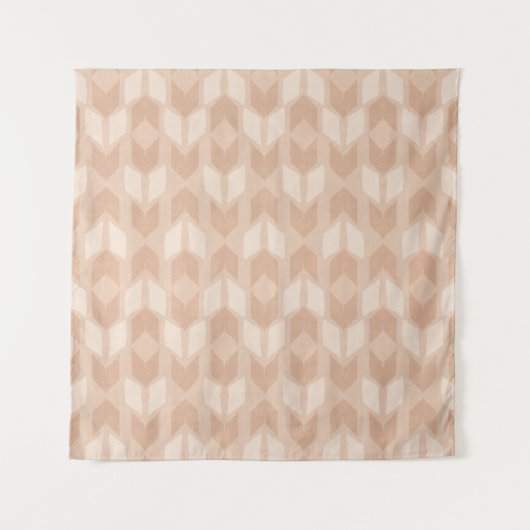 Korallenrotes Pfeil-Muster Geo-Schritt-| im Freien Wandteppich (Vorderseite (Horizontal))