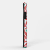 Korallenrotes Retro Paisley-Muster Case-Mate iPhone Hülle (Hinten/Rechts)