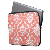 Korallenrotes rosa weißes klassisches laptopschutzhülle (Vorderseite Links)