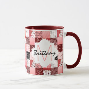 Korallenrotes und rotes tasse
