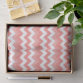 Korallenrotes Zickzack Seidenpapier (Geschenk)