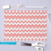Korallenrotes Zickzack Seidenpapier (Handwerk)