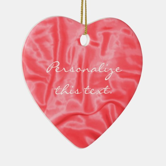 Korallensatin-Weihnachtsdekoration Keramikornament (Rechts)