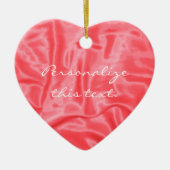 Korallensatin-Weihnachtsdekoration Keramikornament (Vorne)