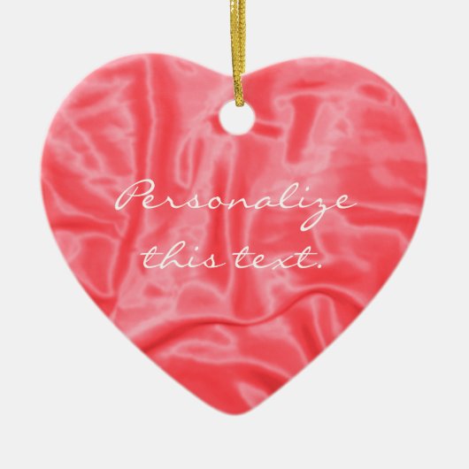 Korallensatin-Weihnachtsdekoration Keramikornament (Vorne)