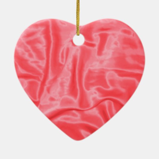 Korallensatin-Weihnachtsdekoration Keramikornament (Hinten)