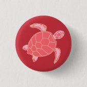 Korallenschildkröte Button (Vorderseite)