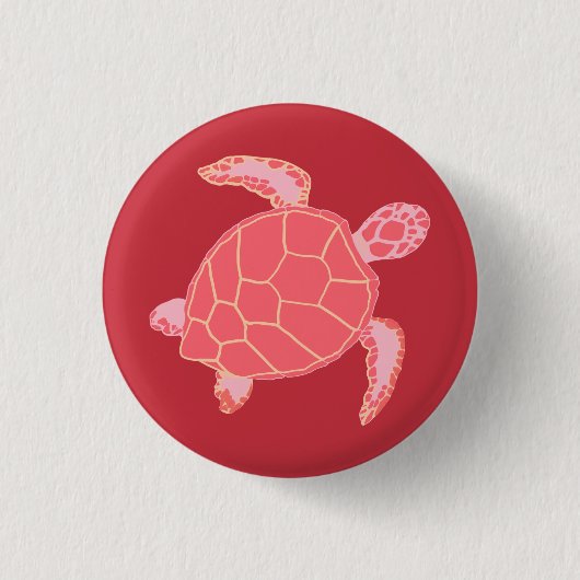 Korallenschildkröte Button (Vorderseite)
