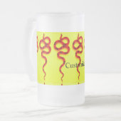 Korallenschlange Mattglas Bierglas (Vorderseite Links)