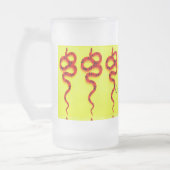 Korallenschlange Mattglas Bierglas (Links)