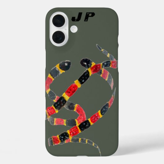 Korallenschlangen Reptil Custom Case-Mate iPhone Hülle (Rückseite)