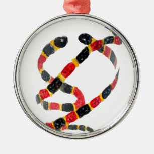 Korallenschlangen Reptil Ornament Aus Metall