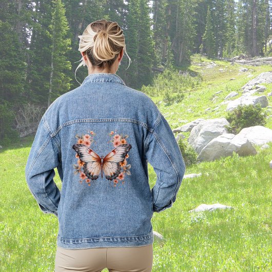 Korallenschmetterling Jeansjacke