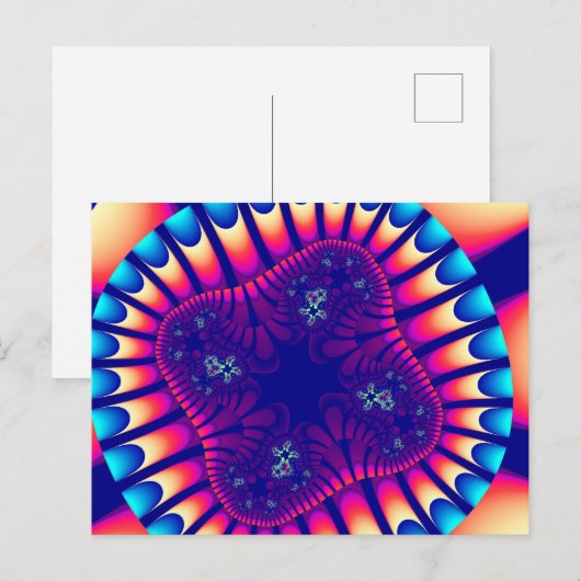 Korallensee-Blume Postkarte (Vorne/Hinten)