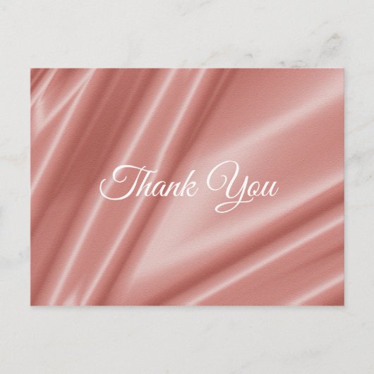Korallenseidenstruktur. Danke. Postkarte (Vorderseite)