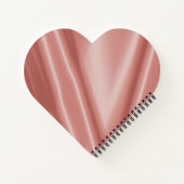 Korallenseidenstruktur. Goldener Rahmen. Notizbuch (Rückseite)