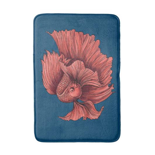 Korallensima kämpft Fisch Badematte (Vorderseite Vertikal)