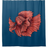 Korallensima kämpft Fisch Duschvorhang (Vorderseite)