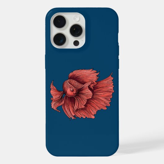 Korallensima kämpft Fisch iPhone Hülle (Rückseite)