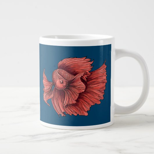 Korallensima kämpft Fisch Jumbo-Tasse (Rechts)