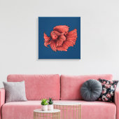Korallensima kämpft Fisch Leinwanddruck (Insitu (Wohnzimmer))