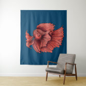 Korallensima kämpft Fisch Wandteppich (Beispiel)