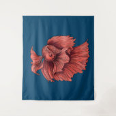 Korallensima kämpft Fisch Wandteppich (Vorderseite)