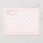 Korallenspielkarte King/Queen Save the Date Ankündigungspostkarte (Rückseite)