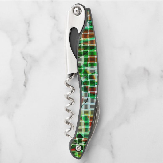 Korallenstil auf grün gebogenen Bändern, Korallend Kellnermesser (Vorderseite)