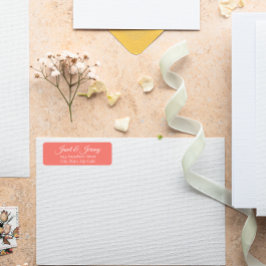 Korallenstilisierte Namen Hochzeiten Rücksendeadre