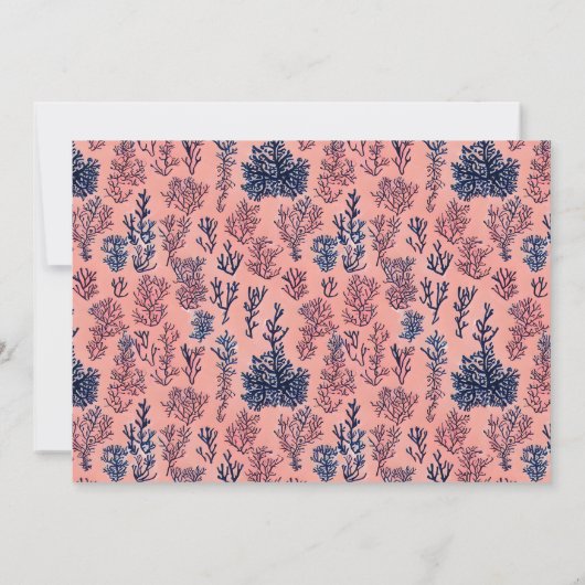 Korallenstrand Alle Zweck generisches Party Einladung (Rückseite)