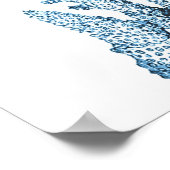 Korallenstrand nautische Meer blau Poster (Ecke)