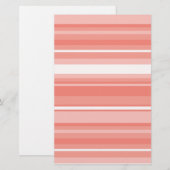 Korallenstreifen Briefpapier (Vorne/Hinten)
