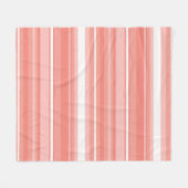 Korallenstreifen Fleecedecke (Vorderseite (Horizontal))