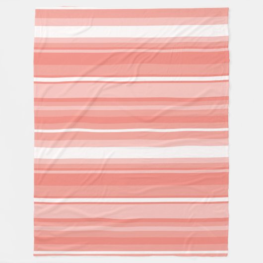 Korallenstreifen Fleecedecke (Vorderseite)