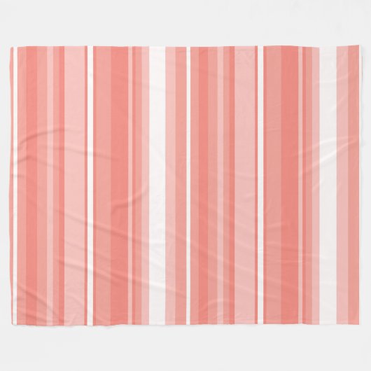Korallenstreifen Fleecedecke (Vorderseite (Horizontal))